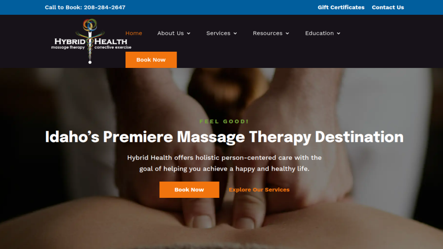 Screenshot of Hybrid Health LLC website