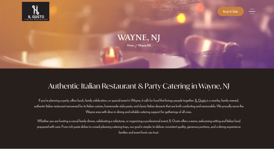 Il Gusto website