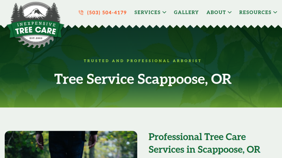 Inexpensive Tree Care website
