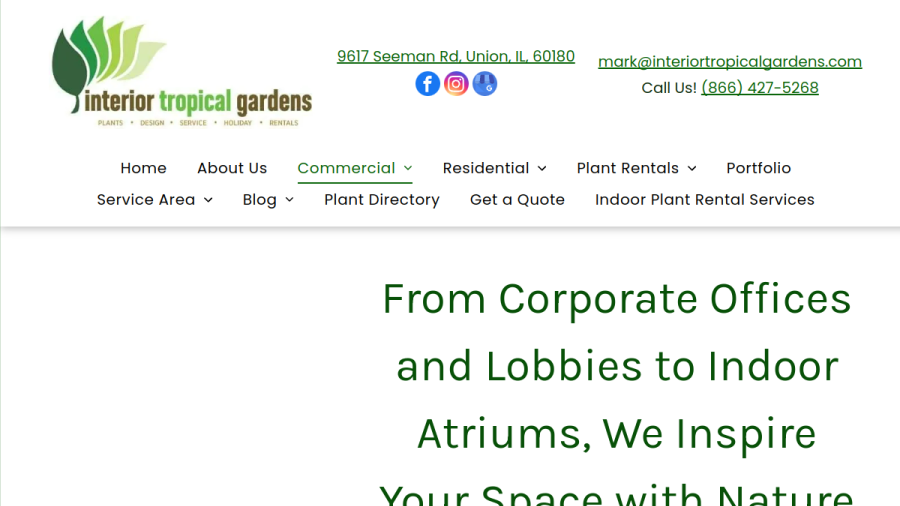 Interior Tropical Gardens website