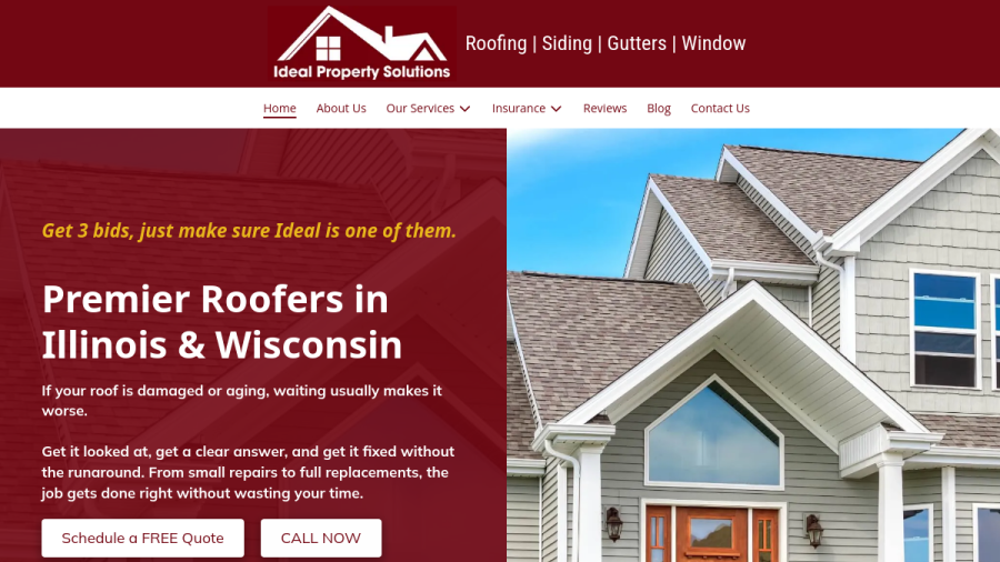 Ideal Property Solutions website screenshot