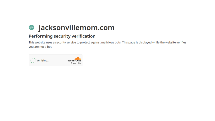 Screenshot of the Jacksonville Mom website
