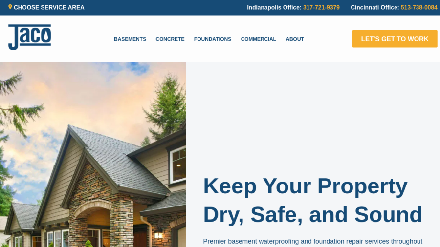Jaco Waterproofing website