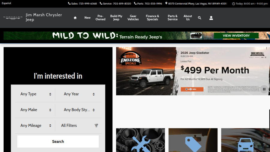 Jim Marsh Chrysler Jeep website