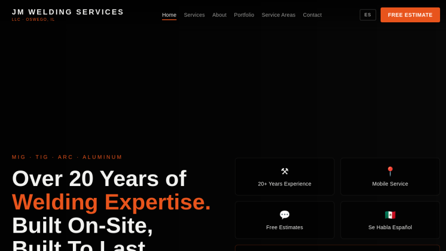 JM Welding Services website preview