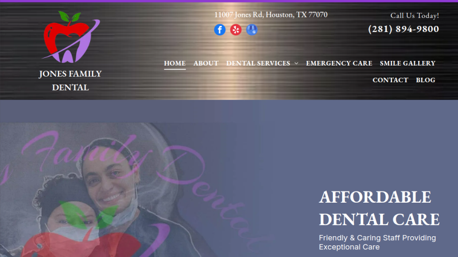 Jones Family Dental website screenshot