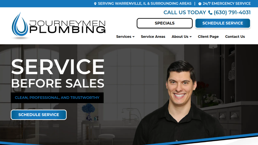 Journeymen Plumbing and Sewer LLC website