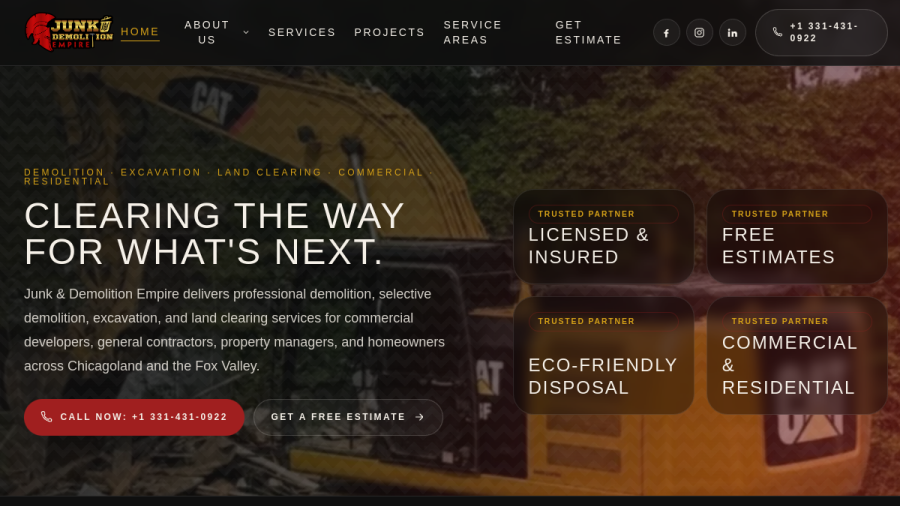 Junk Demo Empire website preview