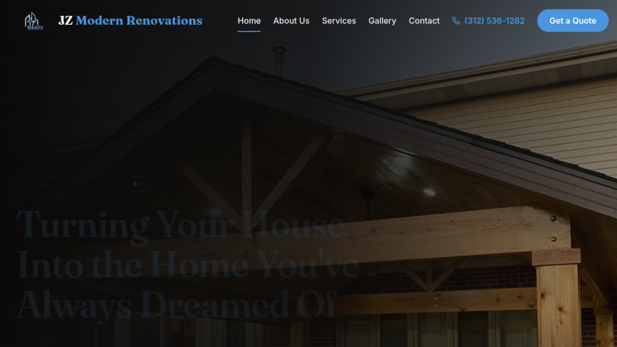 JZ Modern Renovations website preview