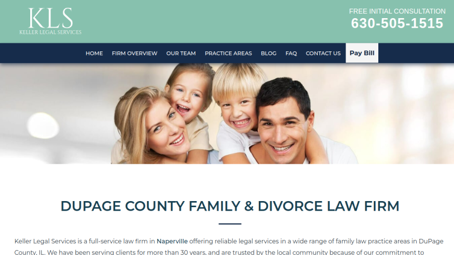 Screenshot of the Keller Legal Services website
