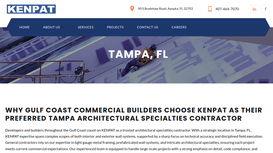 Screenshot of the KENPAT website