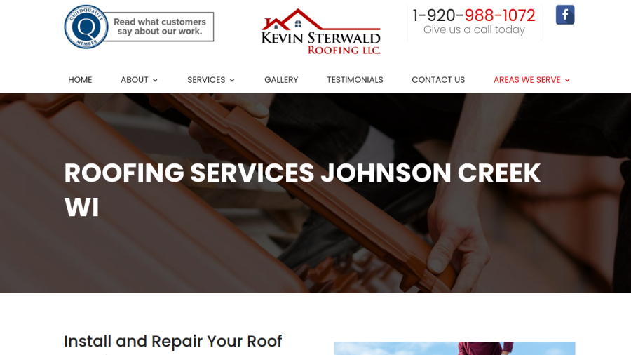 Kevin Sterwald Roofing website