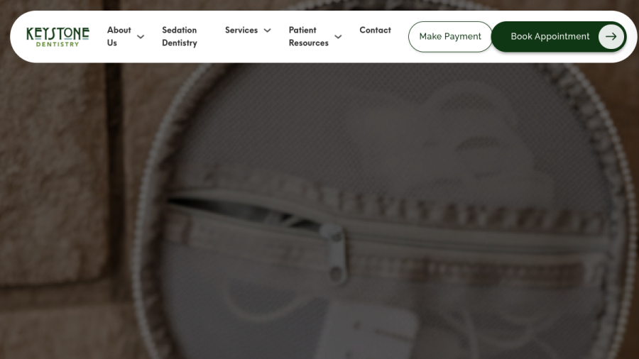 Screenshot of the Keystone Dentistry website