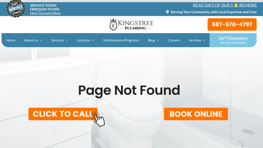 Kingstree Plumbing website