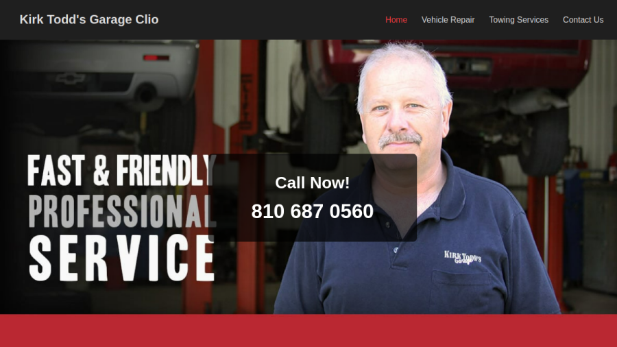 Kirk Todd's Garage website
