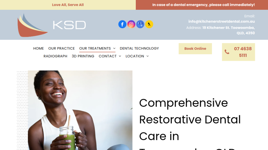 Kitchener Street Dental website