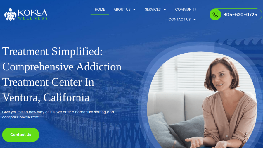Website screenshot of Kokua Ventura