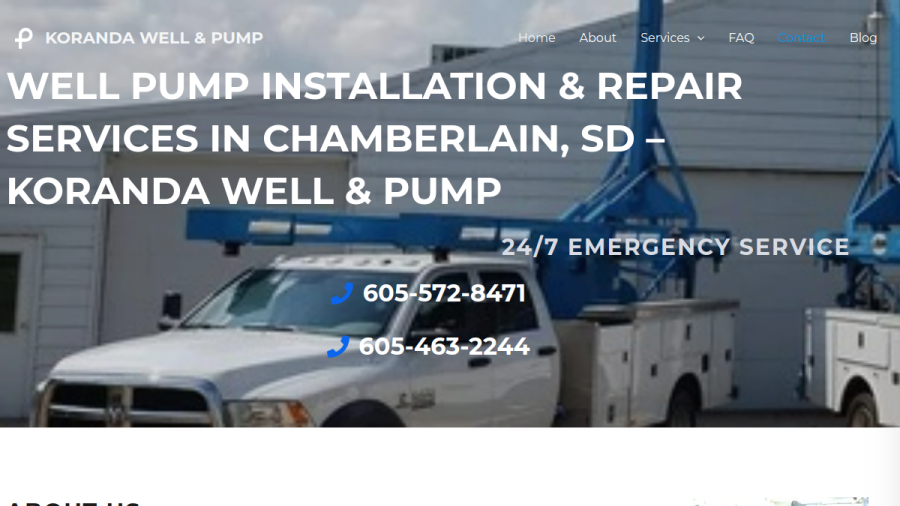 Koranda Well & Pump LLC website