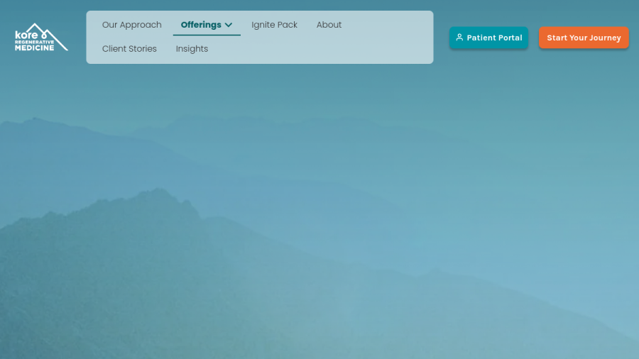 Kore Regenerative Medicine website