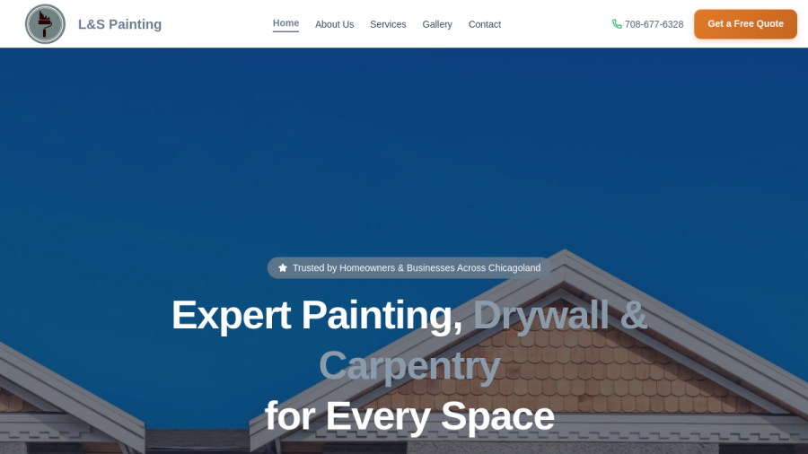 Lands Painting website preview