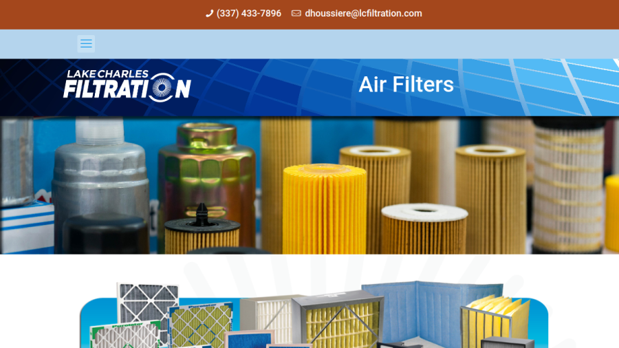 Lake Charles Filtration website