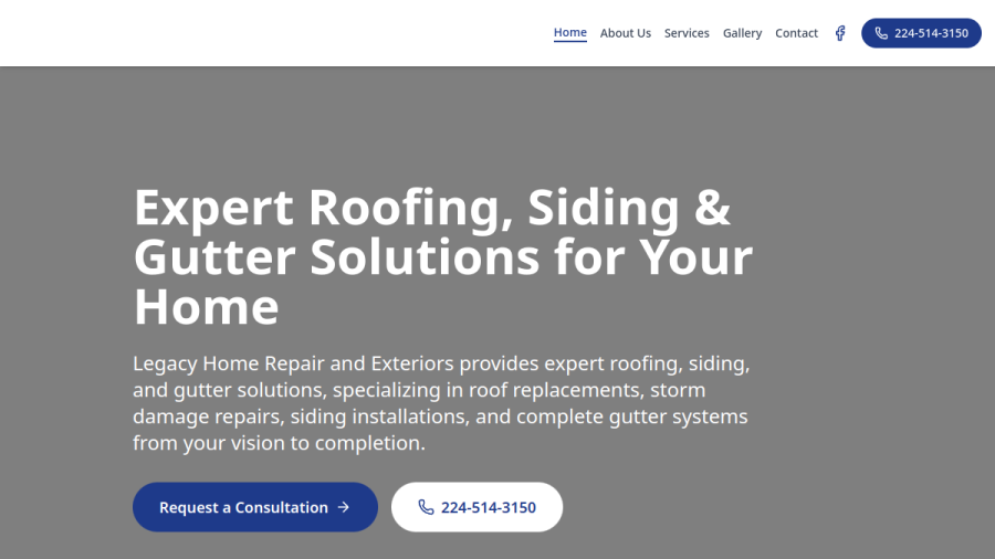 Legacy Home & Repair website preview