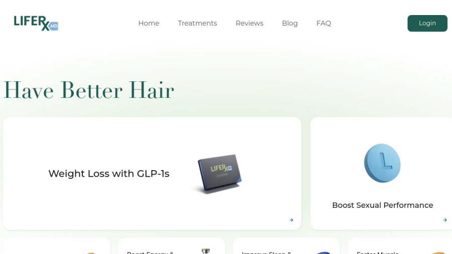 Screenshot of the LifeRx.md, Inc. website
