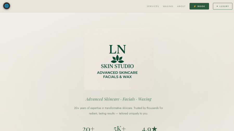 LN Skin Studio live preview screenshot