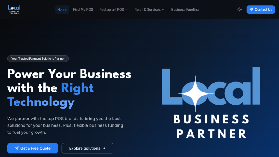 Screenshot of the BizBoomin website