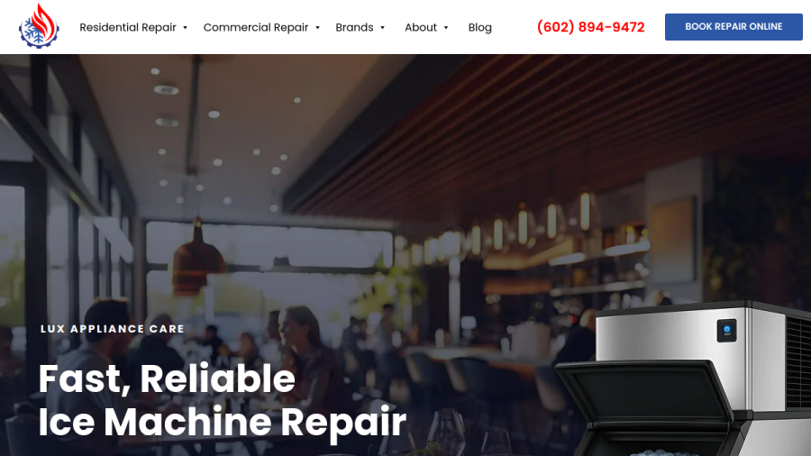 Lux Appliance Care website