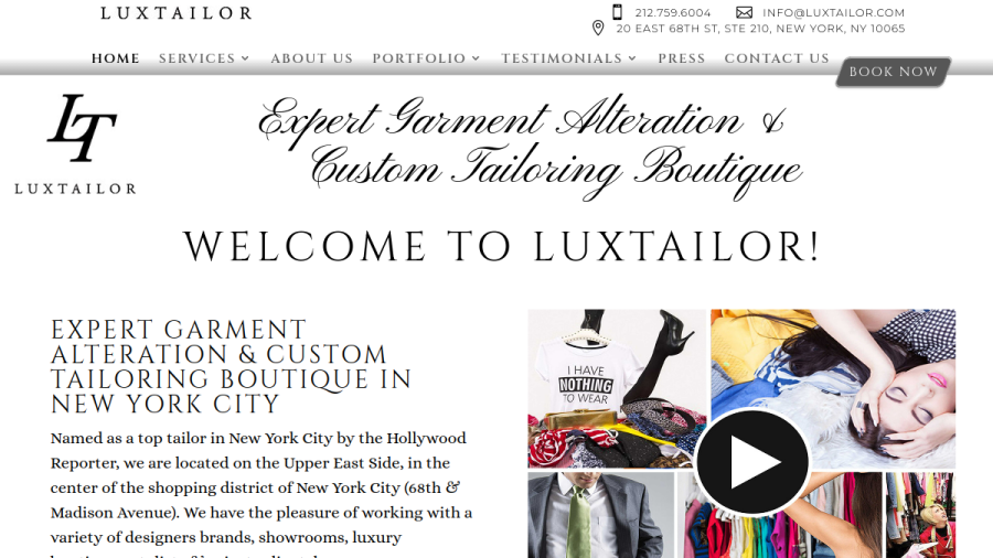 Luxtailor website