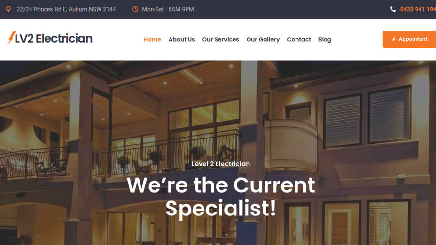 Screenshot of the LV2 Pty Ltd website