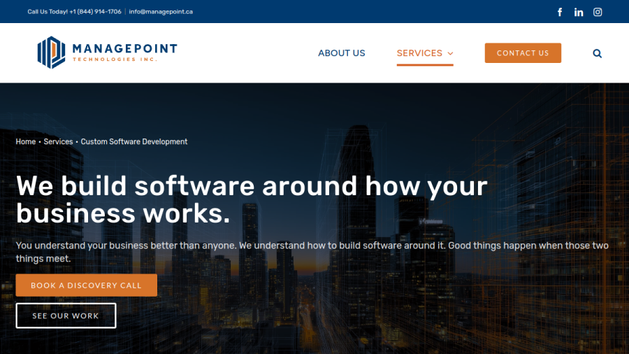 ManagePoint Technologies website