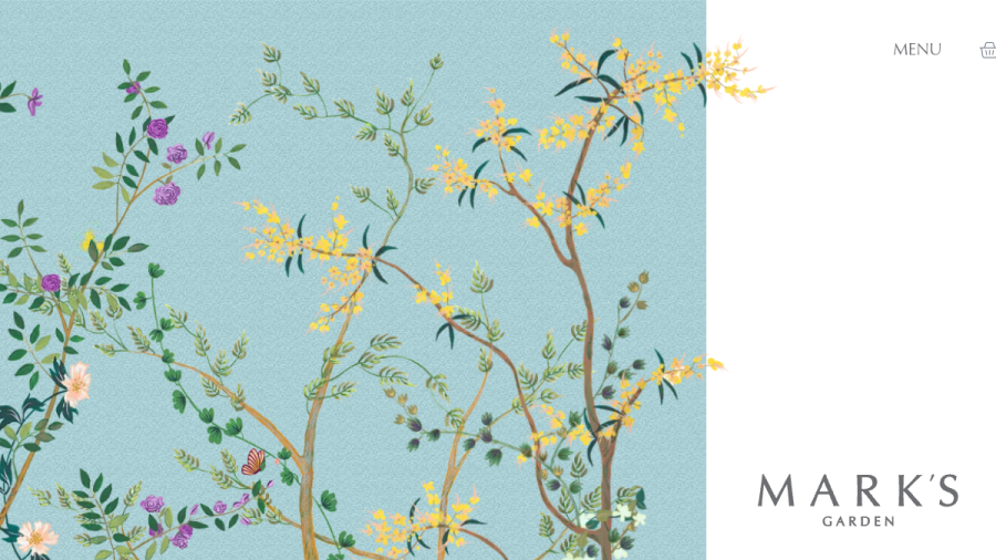 Screenshot of the Mark's Garden website