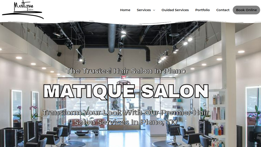 Keratin Hair Straightening Plano website screenshot