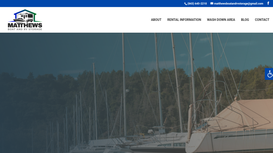 Matthews Boat and RV Storage website