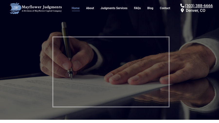 Screenshot of the Mayflower Judgments website