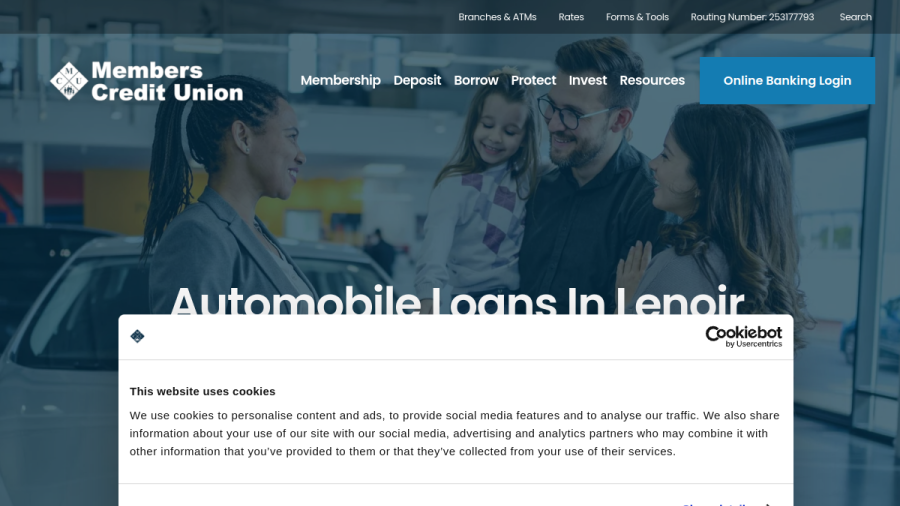 Members Credit Union website