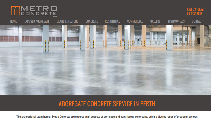 Metro Concrete website