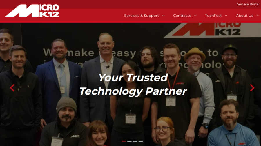 MicroK12 website screenshot
