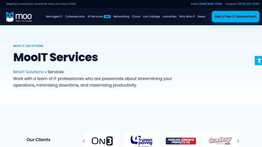 MooIT Solutions website
