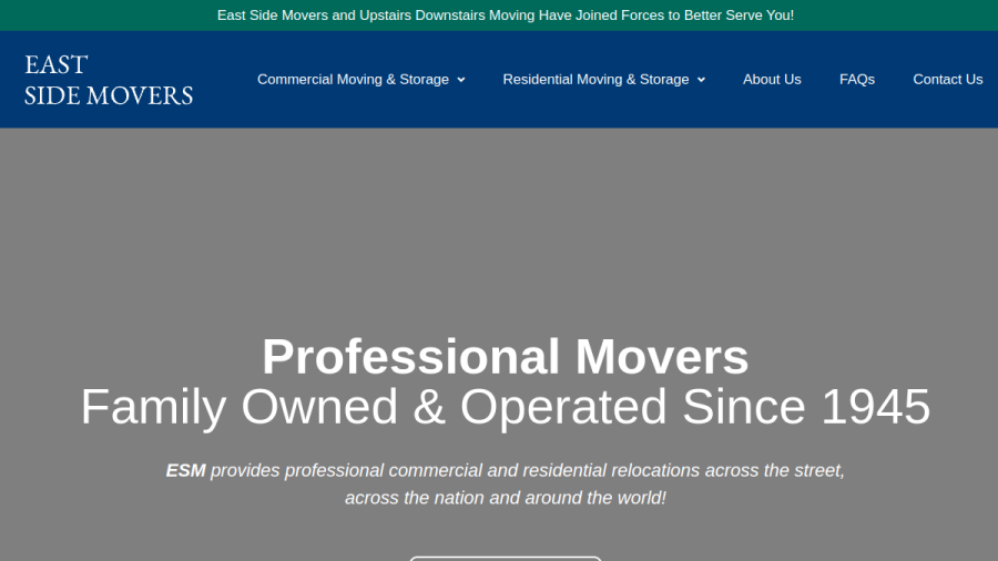East Side Movers website