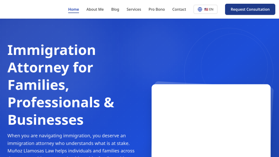 Munoz Llamosas Law website preview