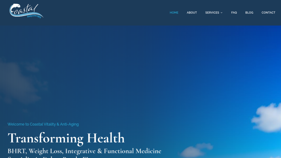 Coastal Vitality and Anti-Aging website