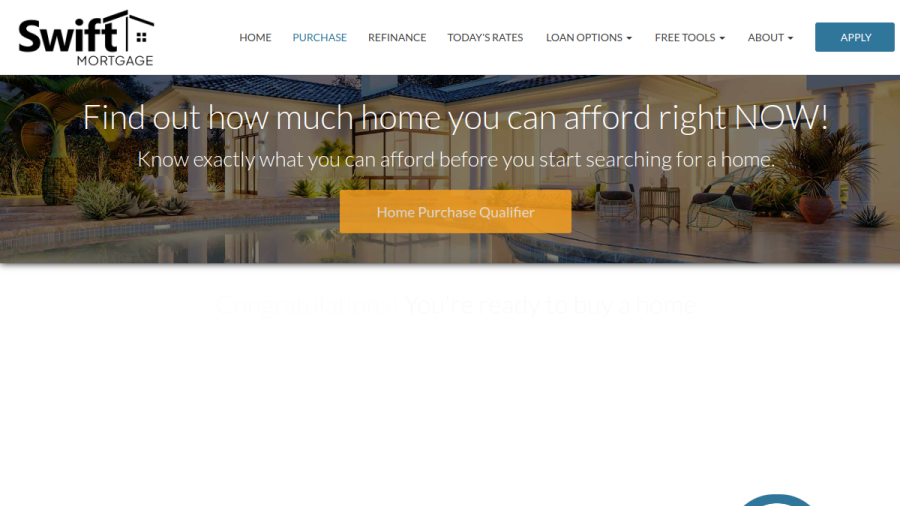 Swift Mortgage website