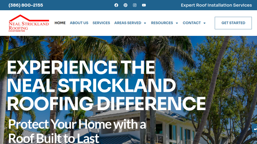 Neal Strickland Roofing website