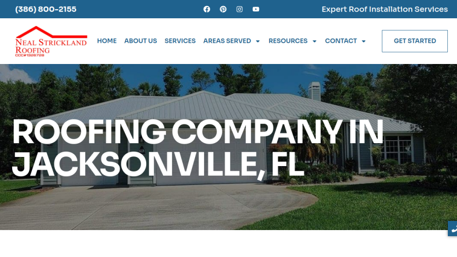 Neal Strickland Roofing website