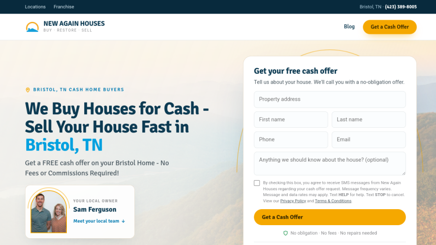 New Again Houses in Tri Cities website