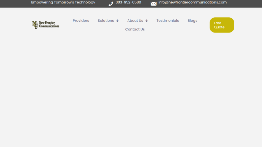 New Frontier Communications website