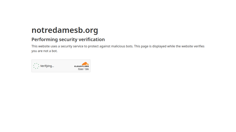 Screenshot of the The Notre Dame School website